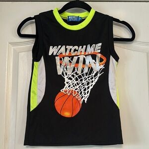 Green and Black Performance Tank Top with Sporty Graphics